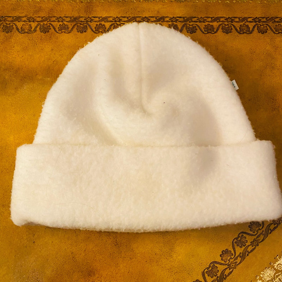Turtle Fur White Fleece Winter Hat Beanie Cap Womens Size Small Or Kids Large - Picture 3 of 4